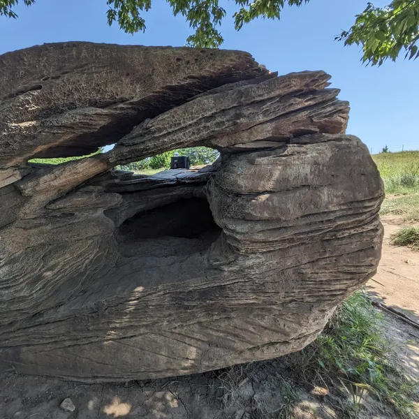 Large stone mushroom cap.