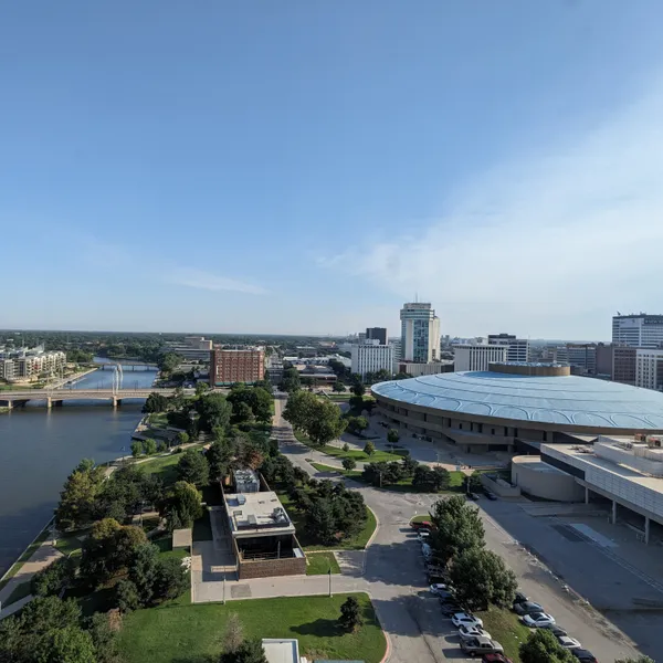 View of city from hotel