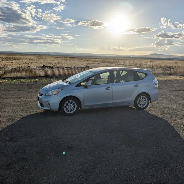 car at rest stop