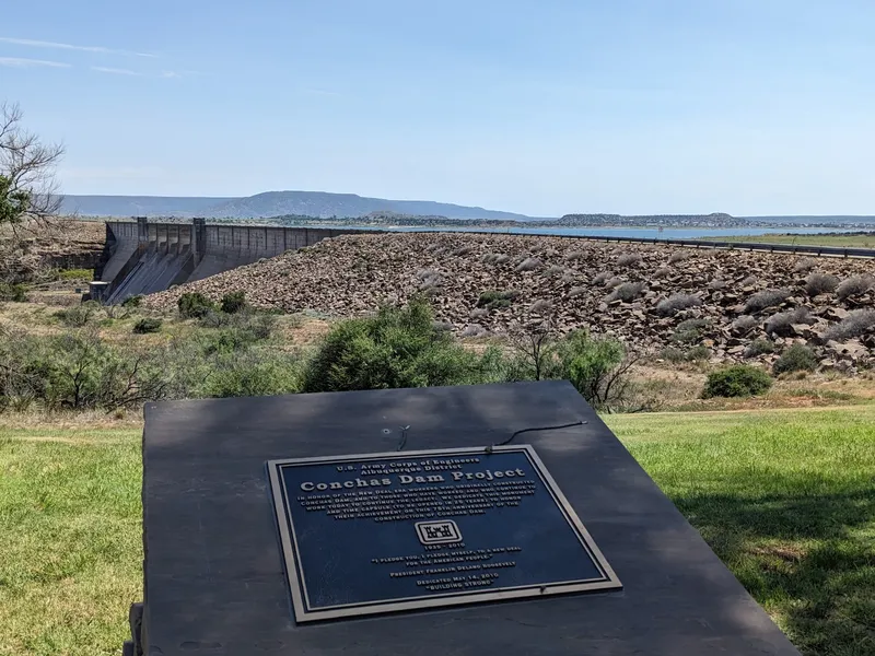 Conchas Dam plaque and time capsule.