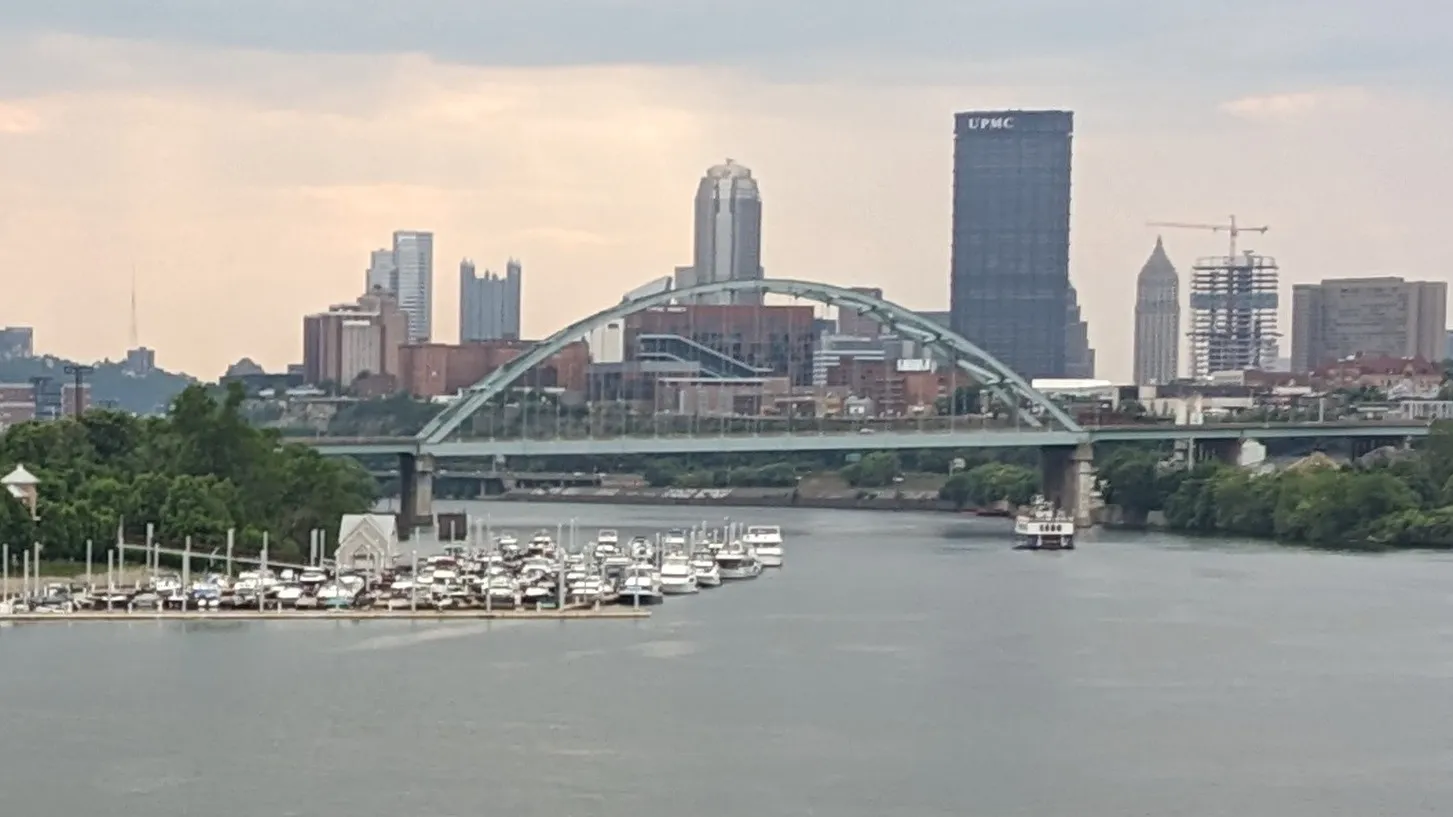 View of the city from the south shore.