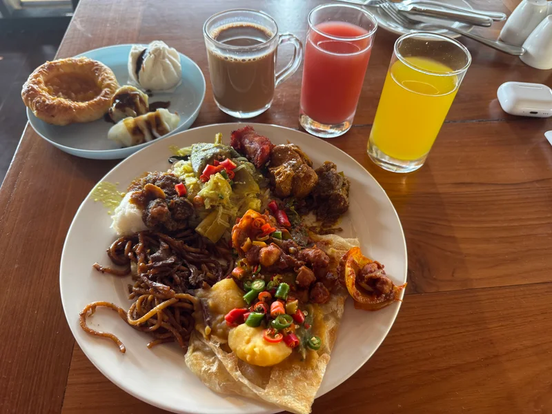 Typical breakfast at the Kuantan Regency