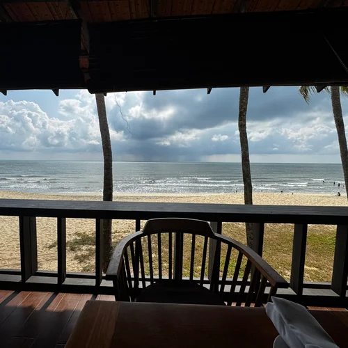 View of Beach from Kuantan restaurant.
