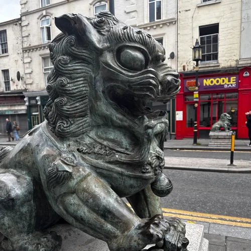 Lion outside Luke's Bombed Out Church