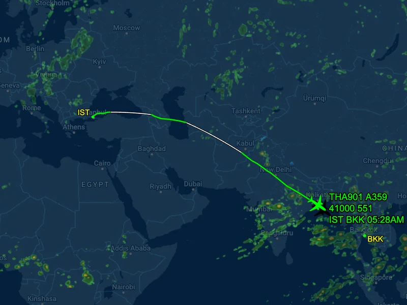 Flight Track TG901