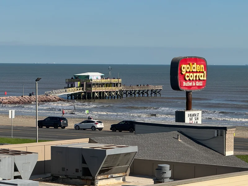 Daytime View from Hilton Spark Galveston Balcony